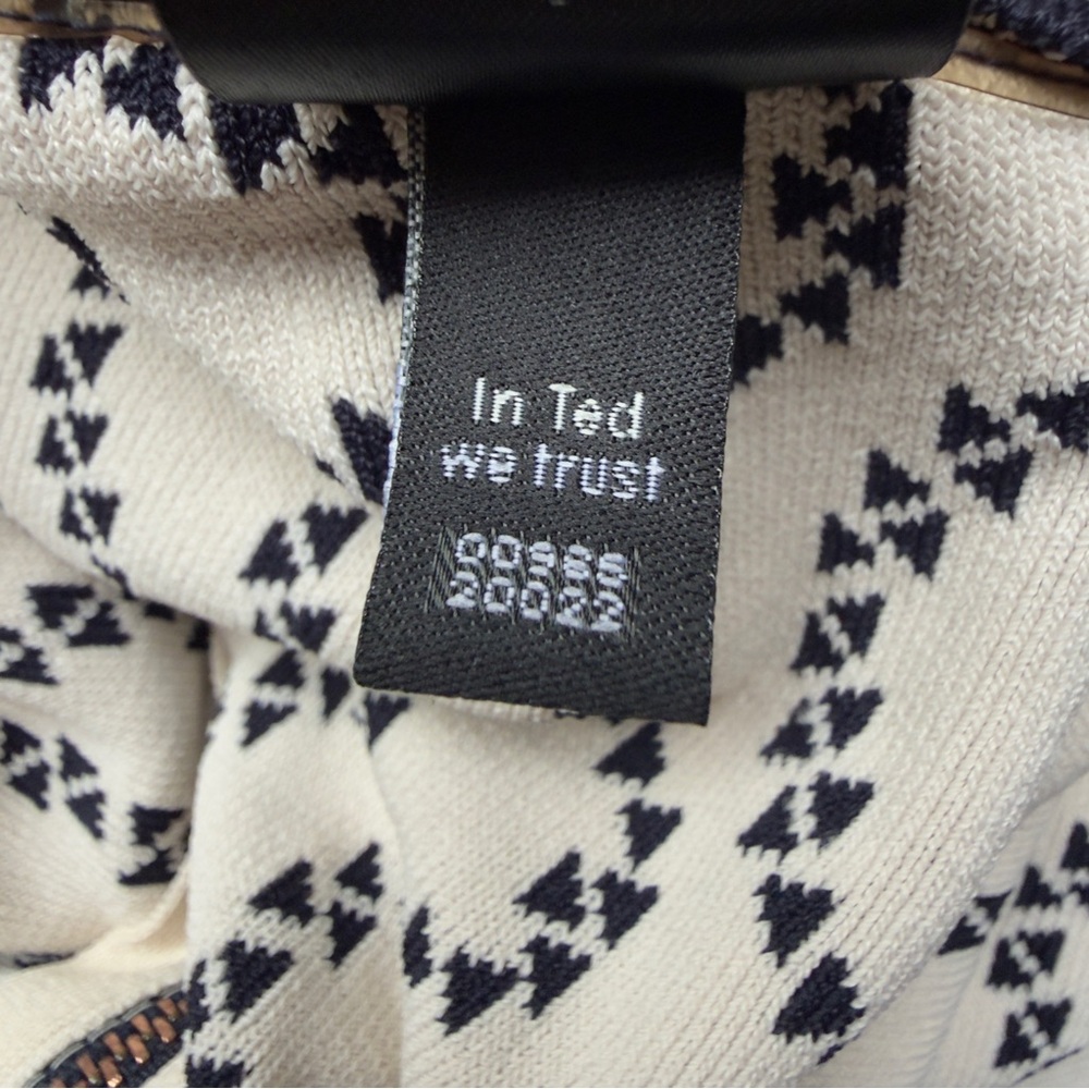 Ted Baker London Bryena Jacquard Fit-and-Flare Navy Mini Dress Size 2 - Picture 14 of 14